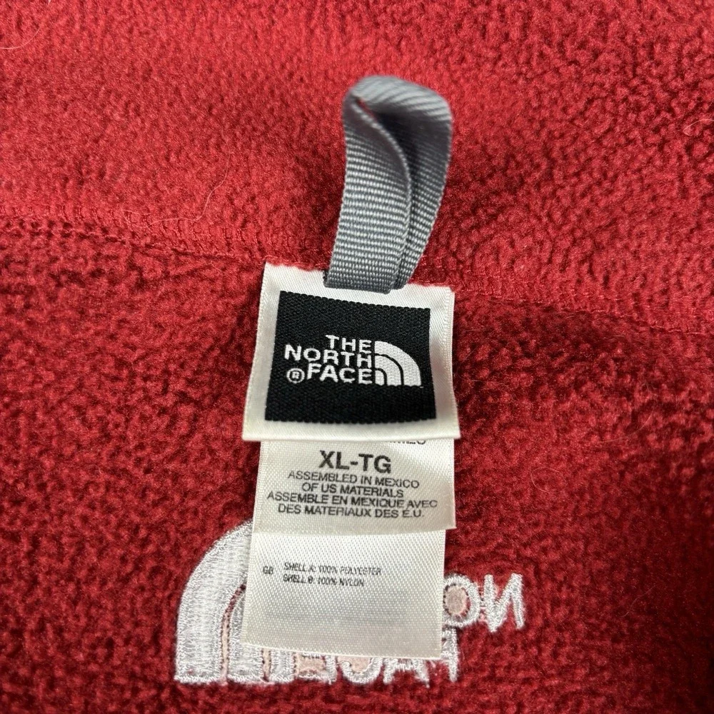 The North Face Jacket Mens Xl Polartec‎ Fleece Red Full Zip Outdoor Coat Casual
